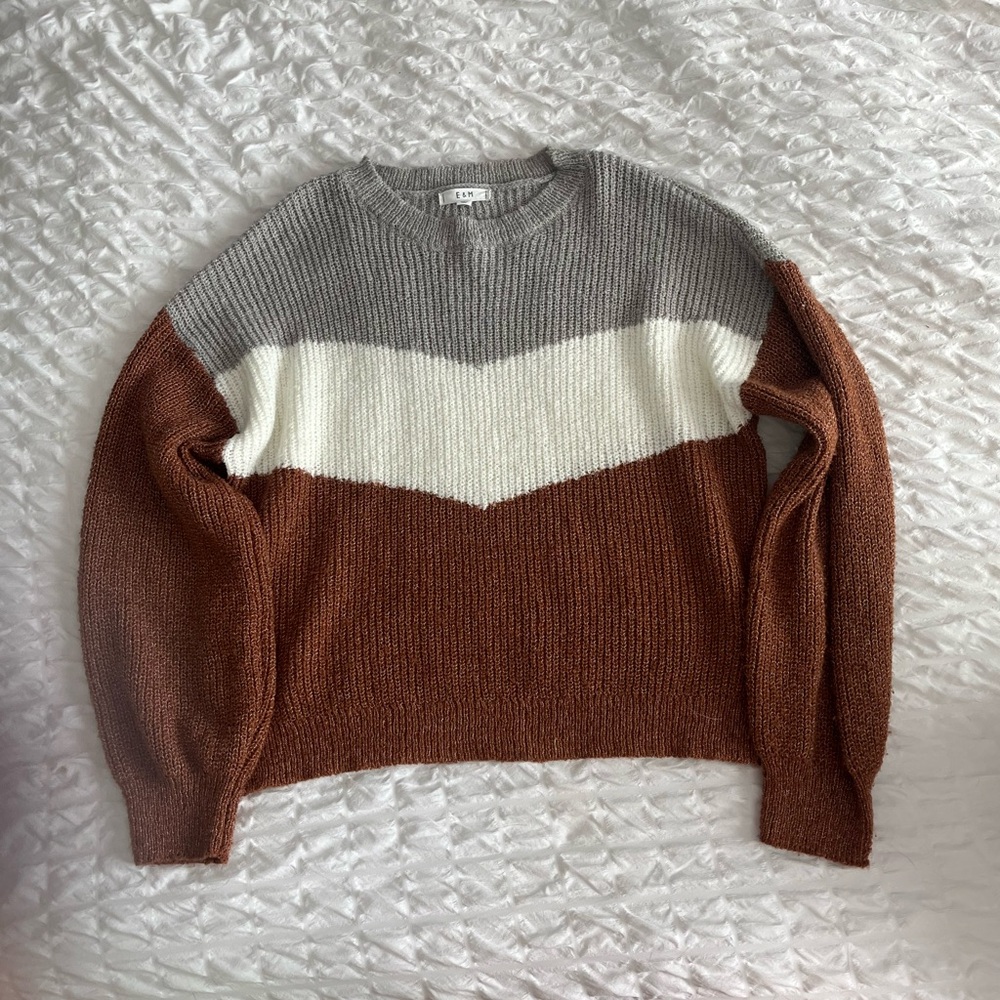 color block fall sweater